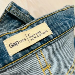 Hi rise jeans, slim straight